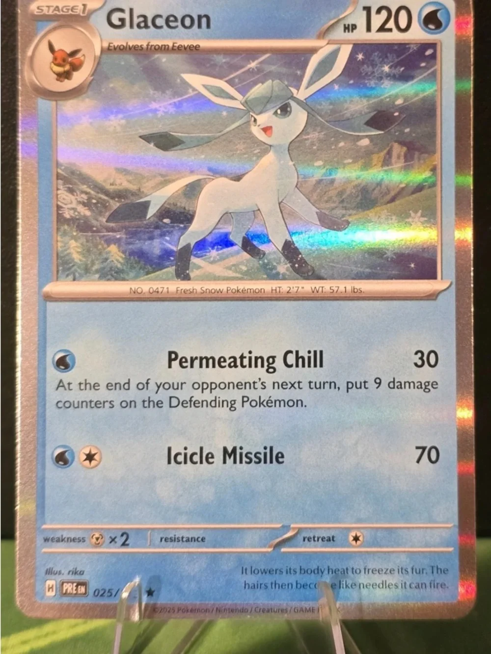 Pokémon Prismatic Evolutions Reverse Holo Eevee 074 + 8 Holo Eeveelutions Set NM